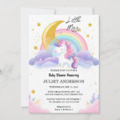 Invitation Obtenir l'espace lumineux Royal Pony Unicorn bébé  (Devant)