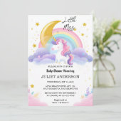 Invitation Obtenir l'espace lumineux Royal Pony Unicorn bébé  (Debout devant)