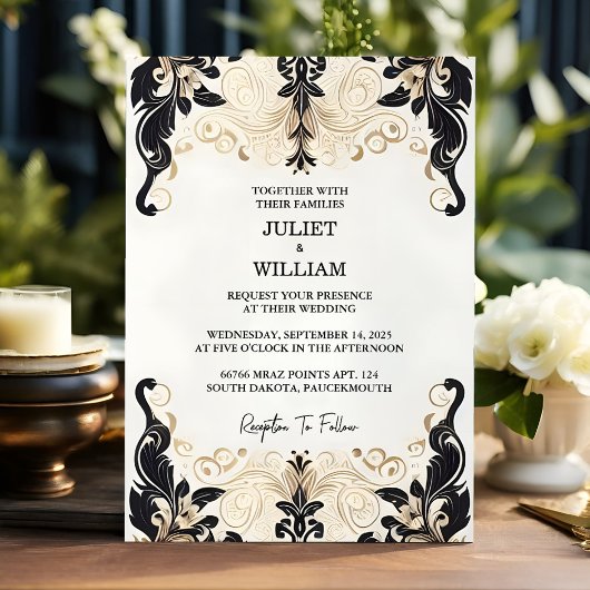 Invitation Obtenir Ornat Retro Arabe Exotic Bold Mariage dama