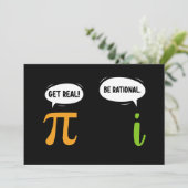 Invitation Obtenir Réel Être Rationnel Funky Math Pi Geek Jou (Debout devant)