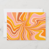 Invitation Obtenir Super Pink & Orange Arch Photo Anniversair (Dos)