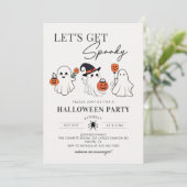 Invitation Obtenons Éffrayant Ghost Halloween Party Invitatio (Debout devant)