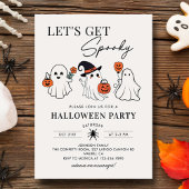 Invitation Obtenons Éffrayant Ghost Halloween Party Invitatio