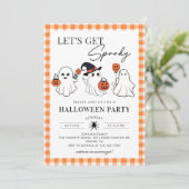 Invitation Obtenons Éffrayant Ghost Halloween Party Invitatio (Debout devant)