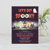 Invitation Obtenons Éffrayant Halloween Costume fête Annivers (Debout devant)