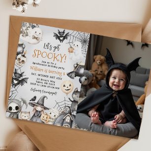 Invitation Obtenons Éffrayant Halloween Fantôme Anniversaire