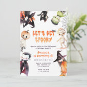 Invitation Obtenons Éffrayant mignon enfants Costume fête Hal (Debout devant)