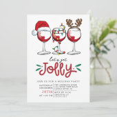 Invitation Obtenons Jolly Christmas Cocktail Party Invitatio (Debout devant)