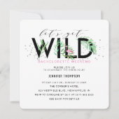 Invitation Obtenons le Flamant rose Tropical Wild Bachelorett (Devant)