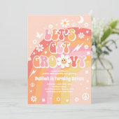 Invitation Obtenons Super Hippie Rainbow les années 70 fête d (Debout devant)