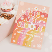 Invitation Obtenons Super Hippie Rainbow les années 70 fête d