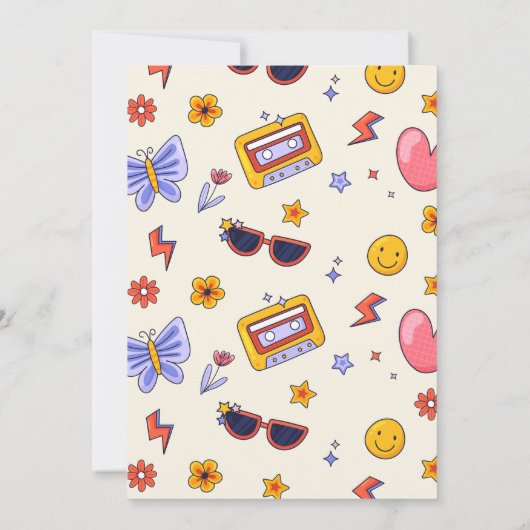 Invitation Obtenons Super Retro Daisy fête d'anniversaire