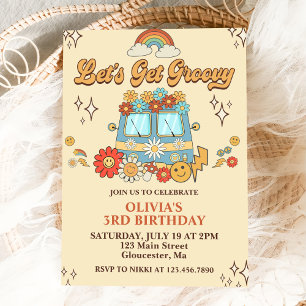 Invitation Obtenons Super Retro Rainbow 3ème anniversaire