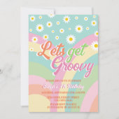 Invitation Obtenons Super Retro Rainbow Pastel 4e anniversair (Devant)