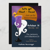 Invitation Obtenons tôlerie face Cocktail Halloween Party (Devant / Derrière)