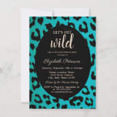 Invitation Obtenons Wild Chic Empreinte de léopard Bacheloret (Devant)