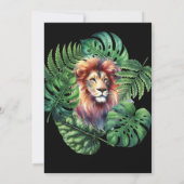 Invitation Obtenons Wild Neon rose 40e anniversaire de lion (Dos)