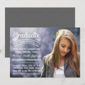 Invitation Obtention du diplôme 2013 de photo de typographie (Devant / Derrière)