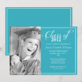 Invitation Obtention du diplôme à la mode (Devant / Derrière)