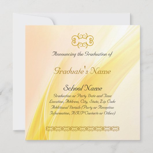 Invitation Obtention du diplôme de classiques (Dos)