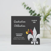 Invitation Obtention du diplôme de Fleur de Lis Crawfish (Debout devant)