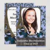 Invitation Obtention du diplôme de photo de Paris et de (Devant / Derrière)