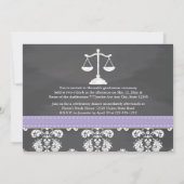 INVITATION OBTENTION DU DIPLÔME DE TABLEAU D'ÉCOLE DE DROIT (Dos)