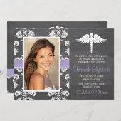 Invitation Obtention du diplôme d'école d'infirmières de (Devant / Derrière)