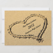 Invitation Obtention du diplôme décontractée de coeur de (Dos)
