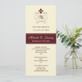 Invitation Obtention du diplôme d'Elegant Fleur de Lis Formal (Debout devant)