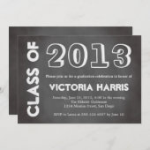 Invitation Obtention du diplôme d'étudiant de tableau de (Devant / Derrière)