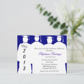 Invitation Obtention du diplôme élégante à la mode (Debout devant)