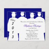 Invitation Obtention du diplôme élégante à la mode (Devant / Derrière)