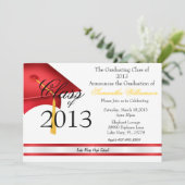 Invitation Obtention du diplôme élégante classique (Debout devant)