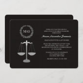 Invitation Obtention du diplôme Inv d'école de droit (Devant / Derrière)