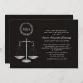 Invitation Obtention du diplôme Inv d'école de droit (Devant / Derrière)