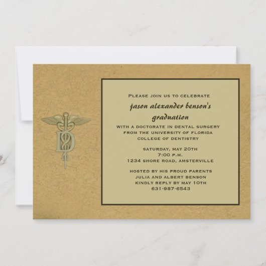 Invitation Obtention du diplôme pendante Invitat d'école (Devant)