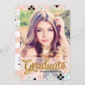 Invitation Obtention du diplôme supérieure de photo de (Devant / Derrière)