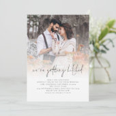 Invitation Obtention du Mariage de superposition photo de cod (Debout devant)