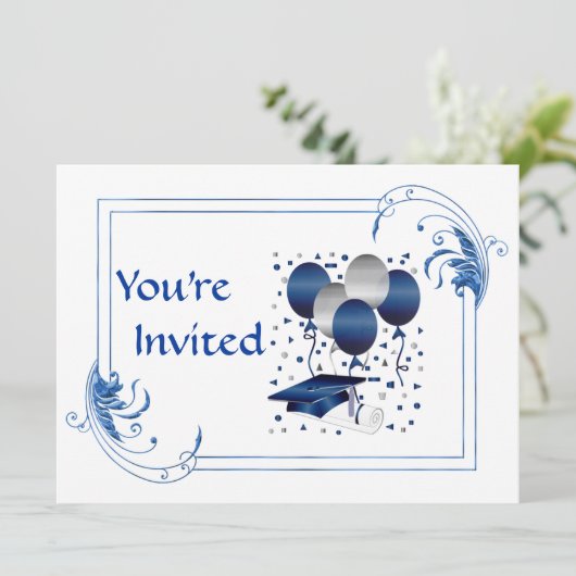 Invitation Obtention d'un diplôme d'études secondaires (Debout devant)