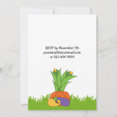 Invitation Occasion d'anniversaire d'âne d'automne pour les f (Dos)