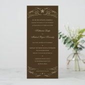 Invitation Occasions de mariage Brown et beige (Debout devant)