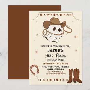 Invitation Occident sauvage ouest premier rodéo halloween ann