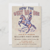 Invitation Occidental Cowboy Rodeo Anniversaire Comment l'Occ (Devant)