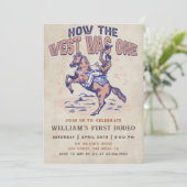 Invitation Occidental Cowboy Rodeo Anniversaire Comment l'Occ (Debout devant)