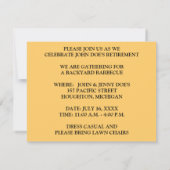 INVITATION OCCIDENTAL DE PARTIE DE RETRAITE DE (Dos)