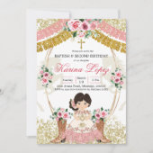 Invitation Occidental Mexicain Rose Boot Charra Baptême & Ann (Devant)