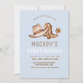 Invitation Occidental Premier Rodeo Cowboy Anniversaire (Devant)