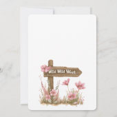 Invitation Occidental Rose Floral Wild West Horse Anniversair (Dos)