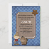 Invitation Occidental Theme Baby Boy First Birthday Invitatio (Devant)